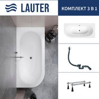 Lauter Bliss 160 P 21201062P (с ножками и сифоном 21Y31002 белый)