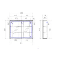 Vigo Шкаф с зеркалом Geometry 1000 Image #4