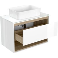 Cersanit Тумба под умывальник со столешницей Louna 80 SZ-LOU80-BL/WH Image #2