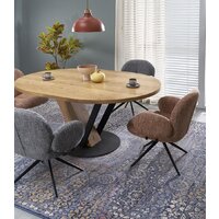 Halmar Fanis okragly 120-160/120/78 (натуральный/черный) Image #7