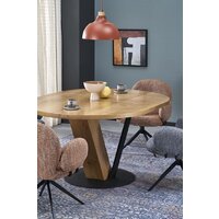 Halmar Fanis okragly 120-160/120/78 (натуральный/черный) Image #5