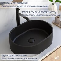 Умывальник Lauter Oliva 21O486DB (Deep Black) - Превью изображения №3 — Интернет-Магазин TECNO.BY