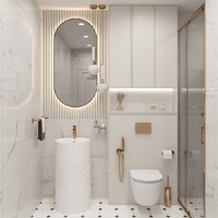 Wellsee Chalice Perfection 230626000 (отдельностоящий, с отверстием под смеситель, цвет матовый белый мрамор/глянцевый белый) Image #7