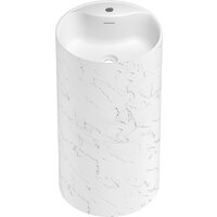 Wellsee Chalice Perfection 230626000 (отдельностоящий, с отверстием под смеситель, цвет матовый белый мрамор/глянцевый белый) Image #2