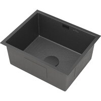 Roxen Uno 560210-54BS под столешницу графит/текстурная поверхность (ролл-мат, дозатор, сифон) Image #5