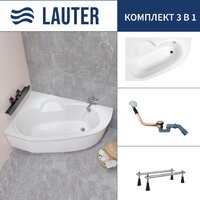 Lauter Valencia 150x100 2102150L (с ножками и сифоном 21Y11020 хром) Image #1