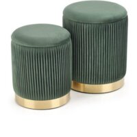 Halmar Комплект MONTY 2 шт темно-зеленый/золотой