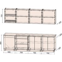 Интерлиния Мила Матте 2.7 А (белый/черный/дуб бунратти) Image #6