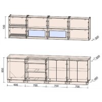 Интерлиния Мила Матте 2.7 А (белый/черный/дуб бунратти) Image #8