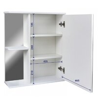 Doratiz Шкаф с зеркалом Doratiz Венеция 60 R 2712.210 (белый) Image #11