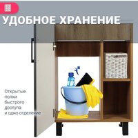 Doratiz Тумба под умывальник Лофт 50 9912.017 (графит/ватан) Image #6