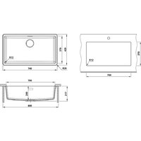 Кухонная мойка Roxen Gap 360270-74SG - Превью изображения №3 — Интернет-Магазин TECNO.BY
