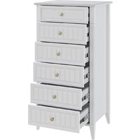 Bravo Мебель Мэгги 6 ящиков (ЛДСП/МДФ, белый снег/лак белый) Image #2