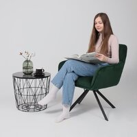 AksHome Virginia (темно-зеленый велюр HCJ-19/черный) Image #2