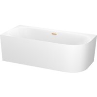 Wellsee Collaro 180x80 28910404R (пристенная ванна (левая) белый глянец, экран, ножки, сифон-автомат золото) Image #2