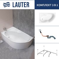 Lauter Geneva 170x105 2103170L (с каркасом и сифоном 21Y11030 хром)