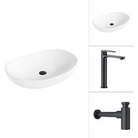 Lauter 21502 + Moon 21СК8691BS с сифоном 21635B (черный матовый)