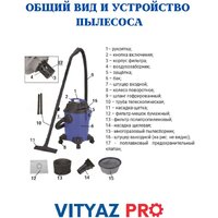 Пылесос Vityaz Pro VP20-1500 - Превью изображения №2 — Интернет-Магазин TECNO.BY