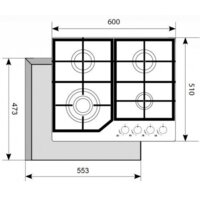 Варочная панель Akpo PGA 604 HGC-T WH - Превью изображения №3 — Интернет-Магазин TECNO.BY