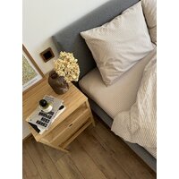 Царство сновидений Вареный хлопок Бежевая полоса 150-0134 (евро с прост. на рез. 180х200,нав. 70x70) Image #2