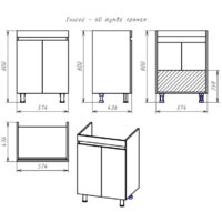 Misty Енисей - 60 Тумба прямая - Э-Ени01060-012 Image #2