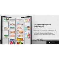 Холодильник side by side MAUNFELD MFF191NFPW - Превью изображения №15 — Интернет-Магазин TECNO.BY
