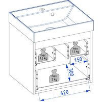 Lauter Тумба с умывальником Melisa 50 (кашемир п/мат/искусственный мрамор) Image #25