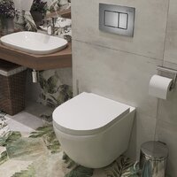 Унитаз подвесной Roxen Antares One Rimless 6 в 1 StounFix Dual Fresh 614314 (оружейная сталь/металл) - Превью изображения №13 — Интернет-Магазин TECNO.BY