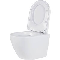 Унитаз подвесной Roxen Antares One Rimless 6 в 1 StounFix Dual Fresh 614314 (оружейная сталь/металл) - Превью изображения №8 — Интернет-Магазин TECNO.BY