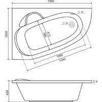 Lauter Valencia 150x100 2102150L (с каркасом, лицевым экраном и сифоном 21Y11022 белый) Image #19