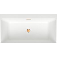 Wellsee Graceful Pro 140x74 230901004 (отдельностоящая ванна белый глянец, экран, ножки, сифон-автомат золото) Image #4