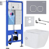 Roxen Cube bidet в комплекте с инсталляцией StounFix Dual Fresh 6 в 1 966426 (кнопка: серый бетон) Image #2