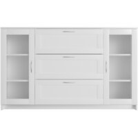 Mio Tesoro Сириус 2 двери со стеклом и 3 ящика 156x95 2.02.03.370.1 (белый) Image #2