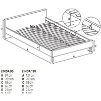 Halmar Linda 90x200 (черный) Image #3