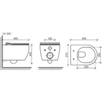 Ceramica Nova Rimless CN3001 + 38772001 Image #9