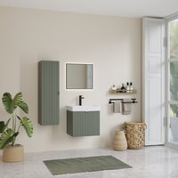 Lauter Тумба с умывальником Melisa 50 (серо-зеленый п/мат/искусственный мрамор) Image #11