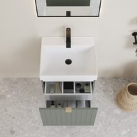 Lauter Тумба с умывальником Melisa 50 (серо-зеленый п/мат/искусственный мрамор) Image #15