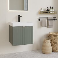 Lauter Тумба с умывальником Melisa 50 (серо-зеленый п/мат/искусственный мрамор) Image #13