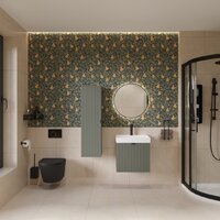 Lauter Тумба с умывальником Melisa 50 (серо-зеленый п/мат/искусственный мрамор) Image #7