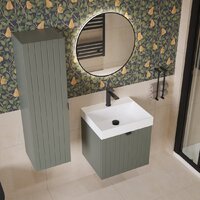 Lauter Тумба с умывальником Melisa 50 (серо-зеленый п/мат/искусственный мрамор) Image #10