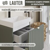 Lauter Тумба с умывальником Melisa 50 (серо-зеленый п/мат/искусственный мрамор) Image #3