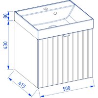 Lauter Тумба с умывальником Melisa 50 (серо-зеленый п/мат/искусственный мрамор) Image #24