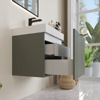 Lauter Тумба с умывальником Melisa 50 (серо-зеленый п/мат/искусственный мрамор) Image #16