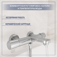 Смеситель Lauter Temp 21YH50427-4 с лейкой Living Serene 21S00103 - Превью изображения №3 — Интернет-Магазин TECNO.BY