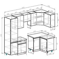 ВерсоМебель Эко-7 1.2x2.6 правая (сумеречный голубой/дуб гранж песочный/ст.альберика) Image #6