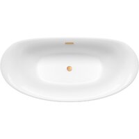 Wellsee Enjoy e Amedeo 175x83 23740104R (отдельностоящая ванна белый глянец, экран, ножки, сифон-автомат золото) Image #4