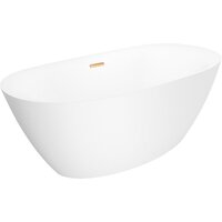 Wellsee Enjoy e Amedeo 175x83 23740104R (отдельностоящая ванна белый глянец, экран, ножки, сифон-автомат золото) Image #2
