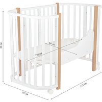 Indigo Baby Lux 3 в 1 (белый/натуральные стойки) Image #5