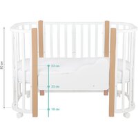 Indigo Baby Lux 3 в 1 (белый/натуральные стойки) Image #6