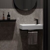 Belux Темпо-2 HR0900 L (черный, с каркасом, сифоном, донным клапаном) Image #4